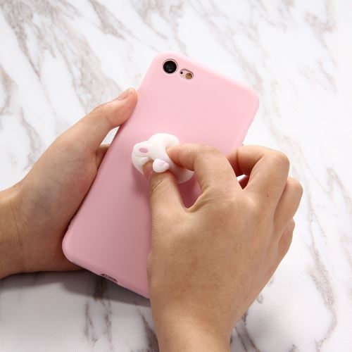 iPhone 8 Plus Coque Protection Plastique Rose lapin Mignon D Squishy ALS43305