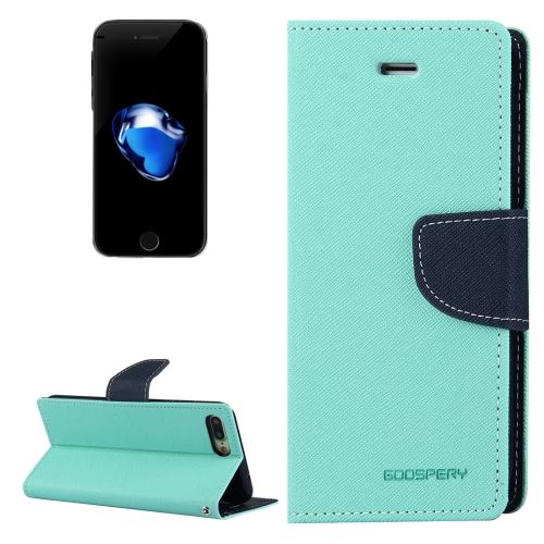 iPhone 8 Plus Housse Etui Cuir PU Vert Texturé Horizontal ALS43322