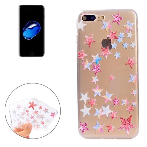 iPhone 8 Plus Coque Protection TPU pluie etoiles coloré ALS43362