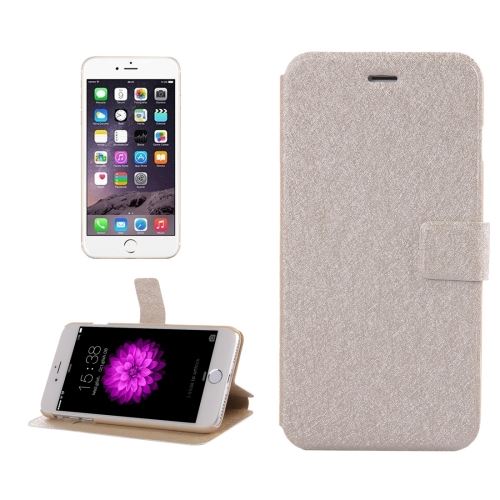 iPhone 8 Plus Housse Etui Cuir PU Doré Texturé ALS43434