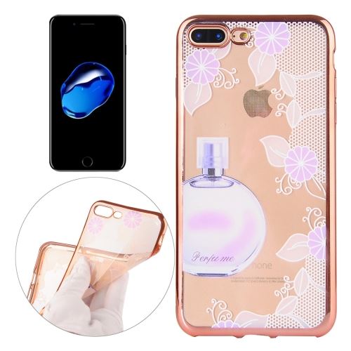 iPhone 8 Plus Coque Protection TPU Fleurs Parfum Electroplating ALS43594