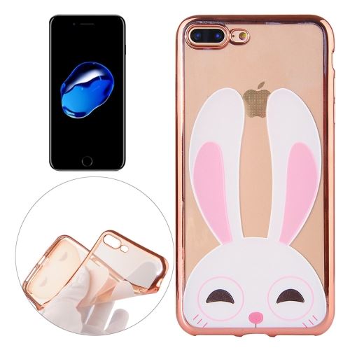 iPhone 8 Plus Coque Protection TPU Lapin Electroplating ALS43597