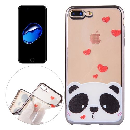 iPhone 8 Plus Coque Protection TPU panda Electroplating ALS43609