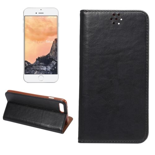 iPhone 8 Housse Etui Cuir PU Noir Texture Peau ALS43614