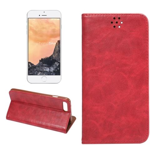 iPhone 8 Housse Etui Cuir PU Rouge Texture Peau ALS43617