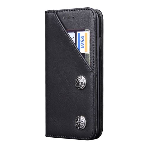 iPhone 8 Plus Housse Etui Cuir PU Noir Effet Bronze ALS43641