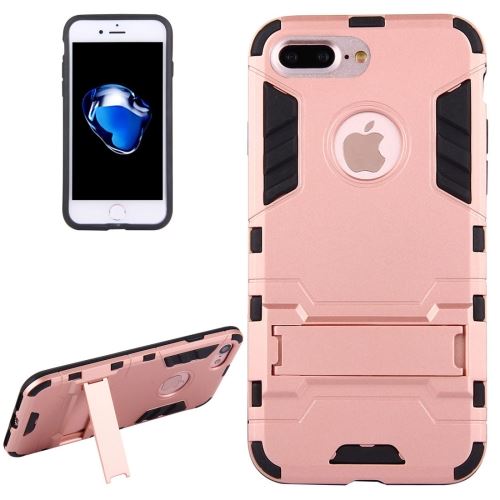 iPhone 8 Plus Coque Protection Plastique Rose Combinaison avec Support ALS41965