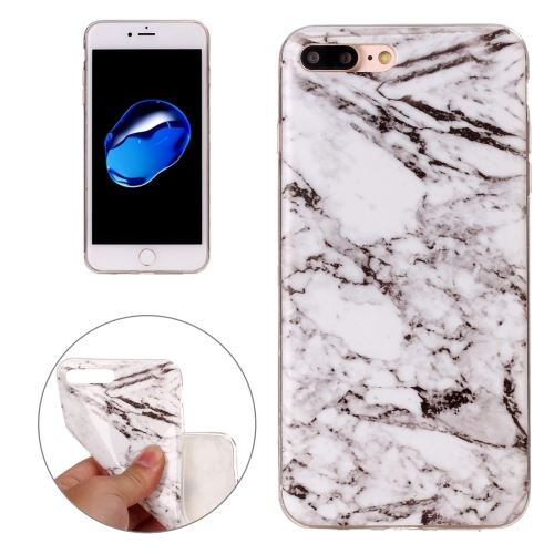 iPhone 8 Plus Coque Protection TPU Blanc Effet Marbré ALS42069
