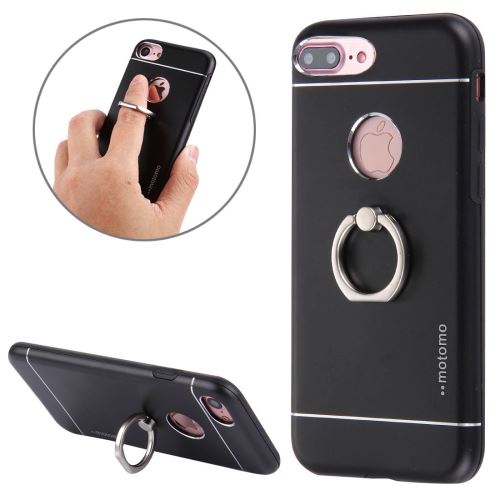iPhone 8 Plus Coque Protection TPU Noir Support doigt ALS42141