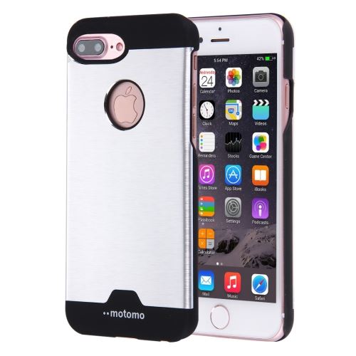 iPhone 8 Plus Coque Protection Metal Blanc Effet brossé ALS42157