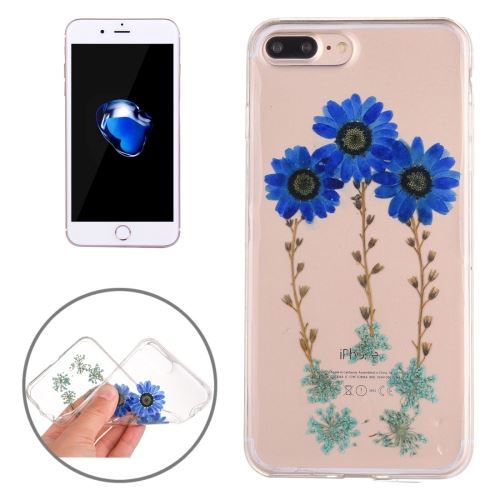 iPhone 8 Plus Coque Protection TPU Transparent Imprimé Fleurs coloré ALS42186