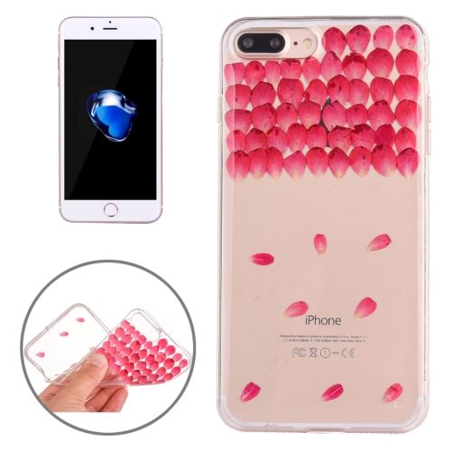 iPhone 8 Plus Coque Protection TPU Transparent Imprimé Fleurs coloré ALS42197