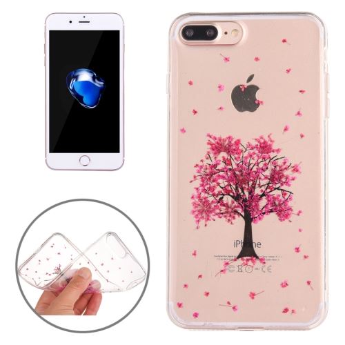 iPhone 8 Plus Coque Protection TPU Transparent Imprimé Fleurs coloré ALS42201