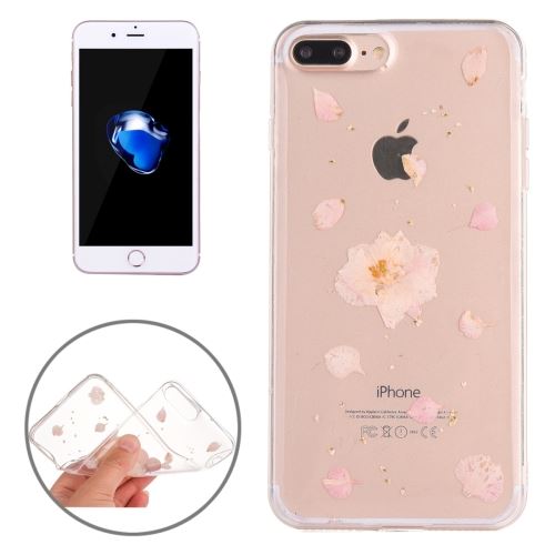iPhone 8 Plus Coque Protection TPU Transparent Imprimé Fleurs coloré ALS42206