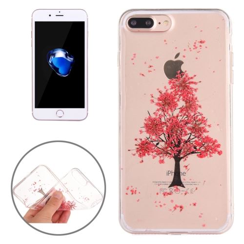 iPhone 8 Plus Coque Protection TPU Transparent Imprimé Fleurs coloré ALS42209