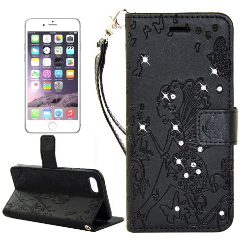 iPhone 8 Plus Housse Etui Cuir PU Noir Bijoux ALS42261
