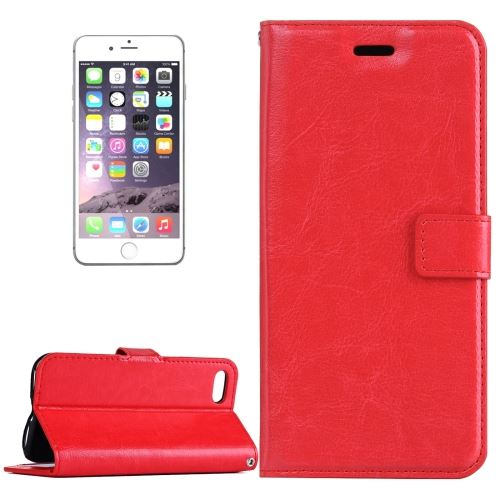 iPhone 8 Plus Housse Etui Cuir PU Rouge Texture Peau ALS42286