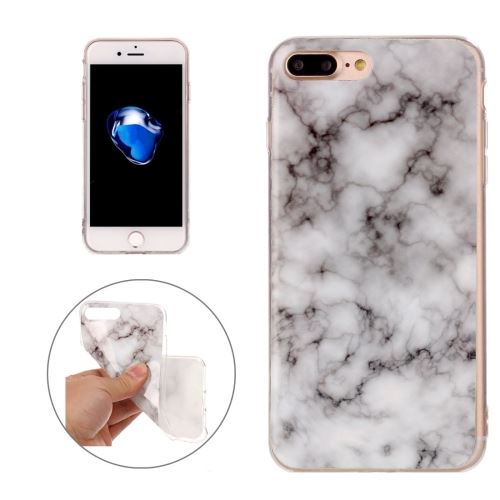 iPhone 8 Plus Coque Protection TPU Blanc Imprimé Marbre 7 ALS42361
