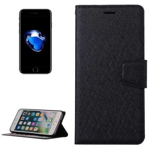 iPhone 8 Plus Housse Etui Cuir PU Noir Texturé ALS42550