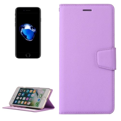 iPhone 8 Plus Housse Etui Cuir PU Violet Texturé ALS42553
