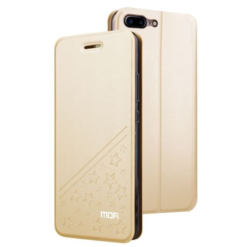 iPhone 8 Plus Housse Etui Cuir PU Doré gravé étoiles ALS42570