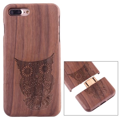 iPhone 8 Plus Coque Protection Bois Effet Noisettier Hiboux ALS42590
