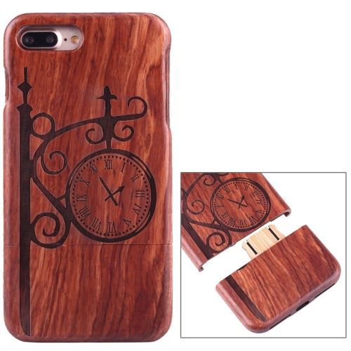 iPhone 8 Plus Coque Protection Bois Rose Horloge ALS42605