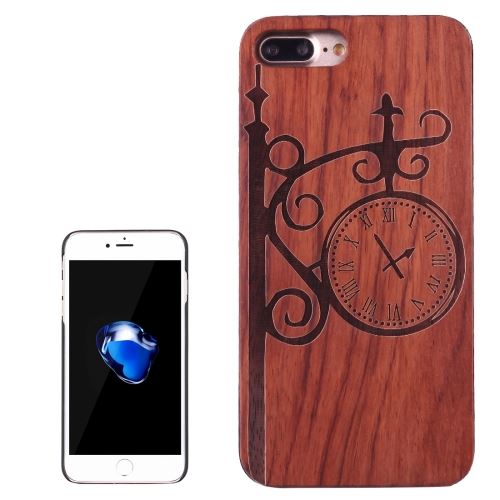 iPhone 8 Plus Coque Protection Plastique Effet Bois horloge ALS42625