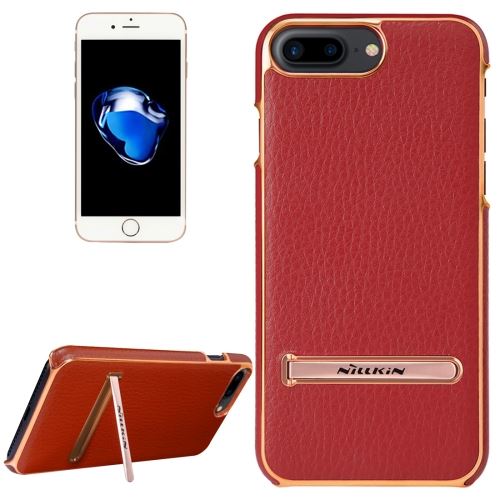 iPhone 8 Plus Housse Etui Cuir PU Rouge Texture Litchi 7 ALS42662