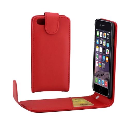 iPhone 8 Plus Housse Etui Cuir PU Rouge Vertical ALS42718