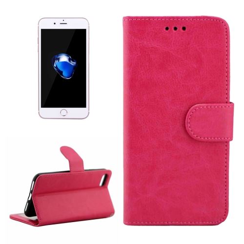 iPhone 8 Plus Housse Etui Cuir PU Magenta Texture Peau ALS42722