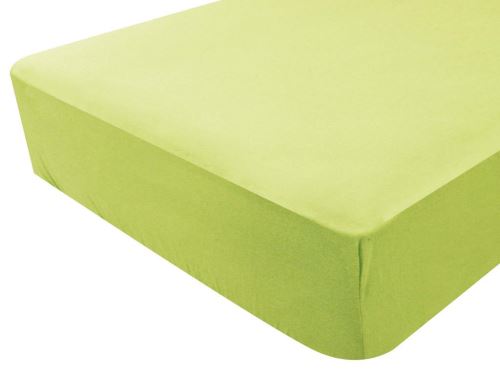 Drap housse jersey bébé en coton 70x140 cm JERSYLOR anis