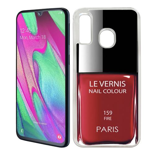 Coque pour Samsung Galaxy A40 -  Vernis Paris Rouge