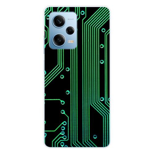 Coque en silicone imprimée compatible Xiaomi Redmi Note 12 Pro 5G Poco X5 Pro Texture circuit geek