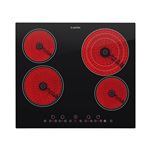 Table de cuisson - Klarstein Virtuosa - Plaque de cuisson - 6500W - 4 zones - Minuterie - Noir