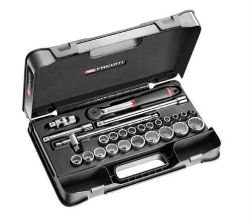 Coffret Douilles 1/2' 12 Pans Métriques S.161B Facom - 26 Pièces - S.161-4P12