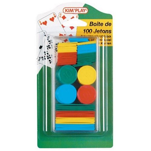 Boite De 100 Jetons Pour Jeu De Belote Coinche