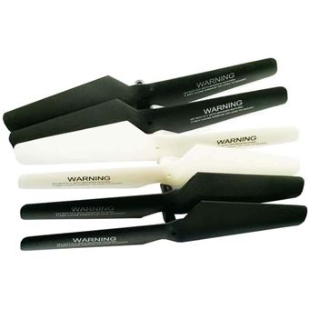 TOYLAB - lot de 6 pales noires et blanches pour drone toy lab shuriken - 1