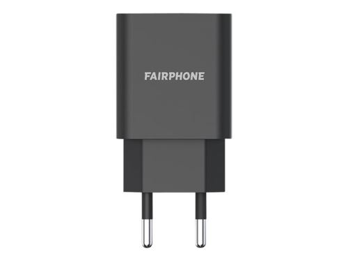 Fairphone - Adaptateur secteur - 3 A - QC 3.0 (USB) - noir - Europe - pour Fairphone 3, 3+