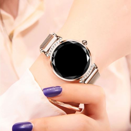 Montre Connectée Sport Femme, Bracelet Alliage 40 Strass Smartwatch avec  Période Physiologique-Blood Oxygen-Cadeau Femme