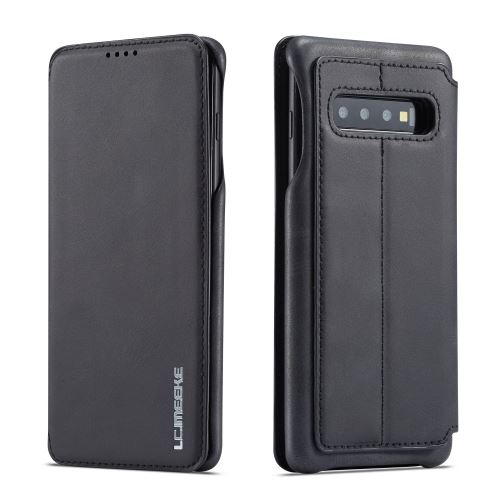 Etui en PU porte-cartes rétro noir pour votre Samsung Galaxy S10
