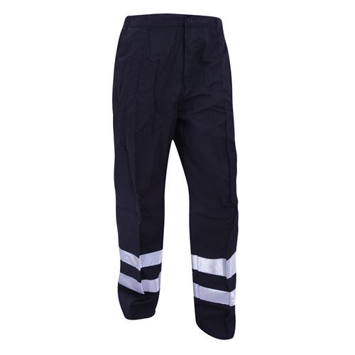 Yoko - Pantalon de travail haute visibilité, coupe régulière - Homme (Lot de 2) (46 FR) (Bleu marine) - UTBC4407