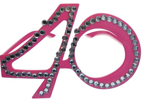 Folat lunettes de soirée 40 ans de rose
