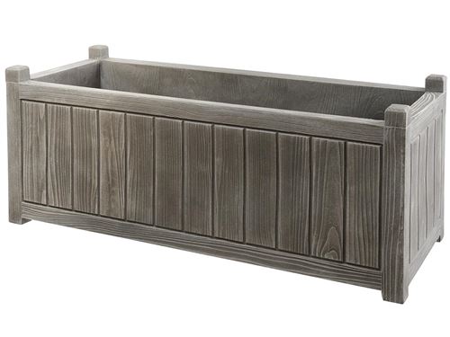 Jardinière rectangulaire effet bois - 100 x 40 x 40 cm