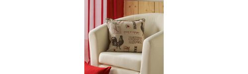 Couleur montagne coussin fermette naturel 40 x 40