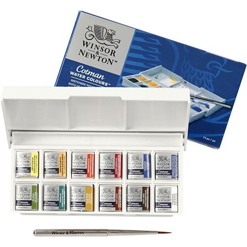 WINSOR & NEWTON Bo&icirc;te plastique cwc sketcher 12x1/2g