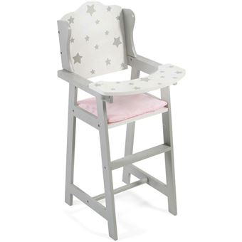 Chaise haute pour poupées jean gris - Maison de poupée - Achat & prix