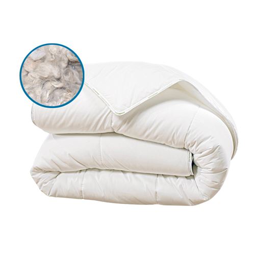 Olympe Literie - Couette sweetness 200x200 cm Laine pure - Blanc