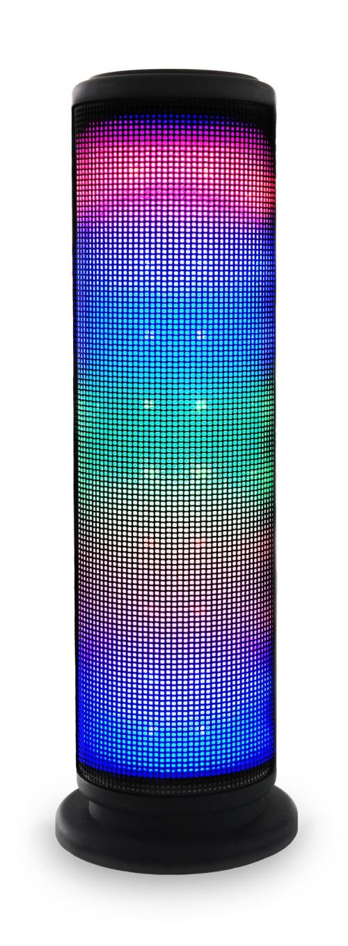 Beatfoxx LEDBeat-Pro portable LED Bluetooth haut-parleur USB, SD, AUX, noir