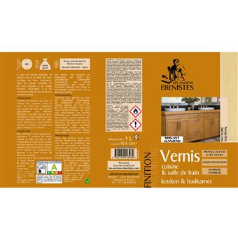 Vernis Cuisine Et Salle De Bain 1l Incolore Les Anciens Ebenistes Produits D Entretien Et De Restauration Achat Prix Fnac